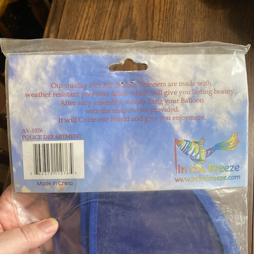 “5/$20” Police hot air balloon outdoor spinner